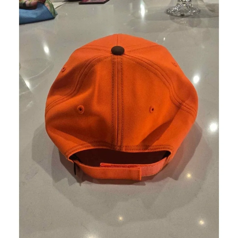 Nee Orange Richardson Snapback Hat w/Round Leather 